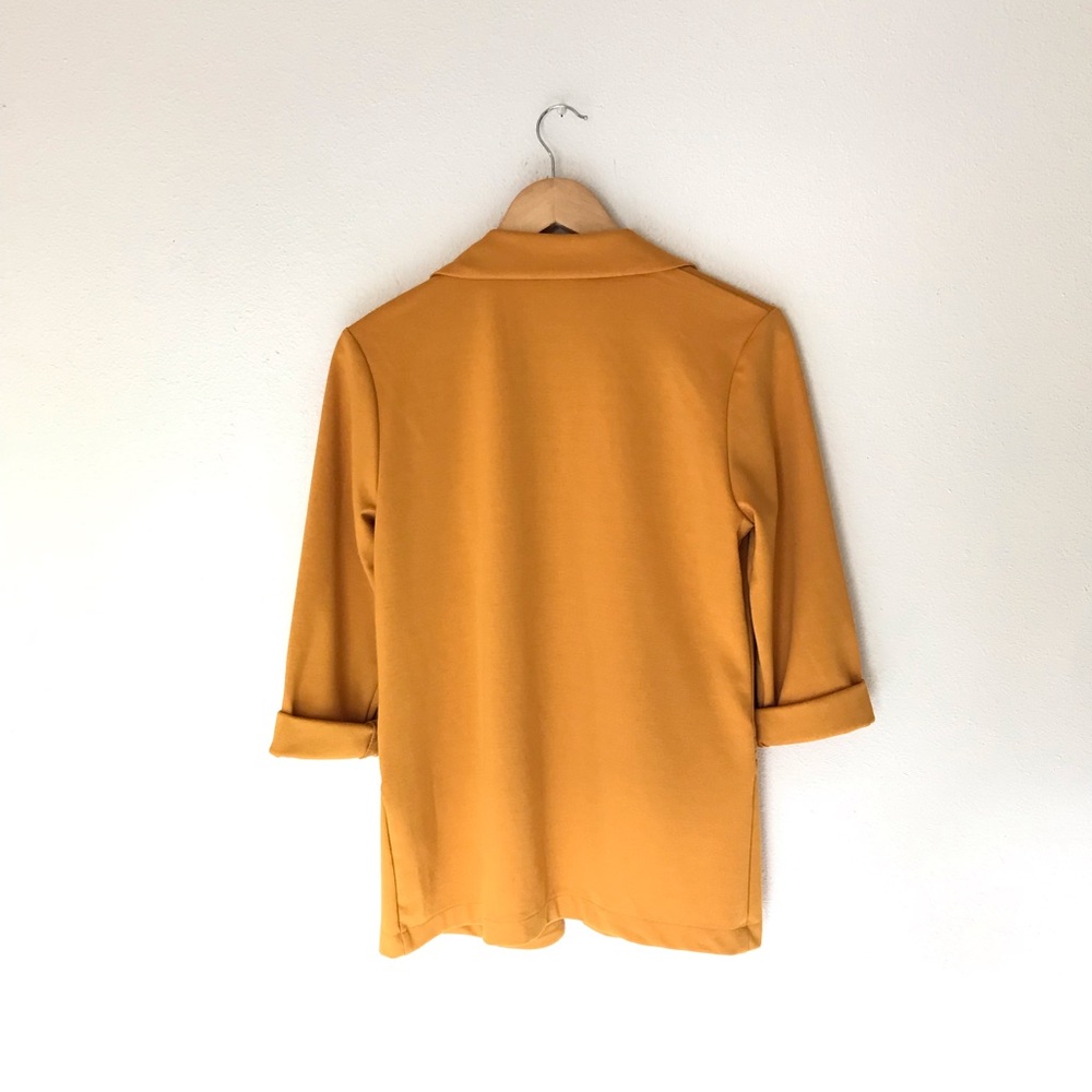 Single-Breasted Mustard Blazer - S - Picture 2 of 5